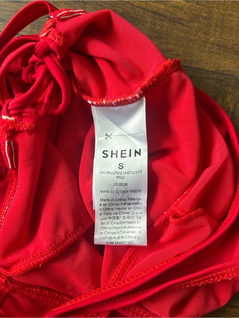 ✨ 3/$25 ✨ SHEIN Bright Red One-Piece Swimsuit - Picture 3 of 4